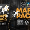 Maps Pack by VES for DaVinci Resolve: 500+ (мир, страны, маршруты, 3D-камера) карты, линии, инфографика в одном DRFX