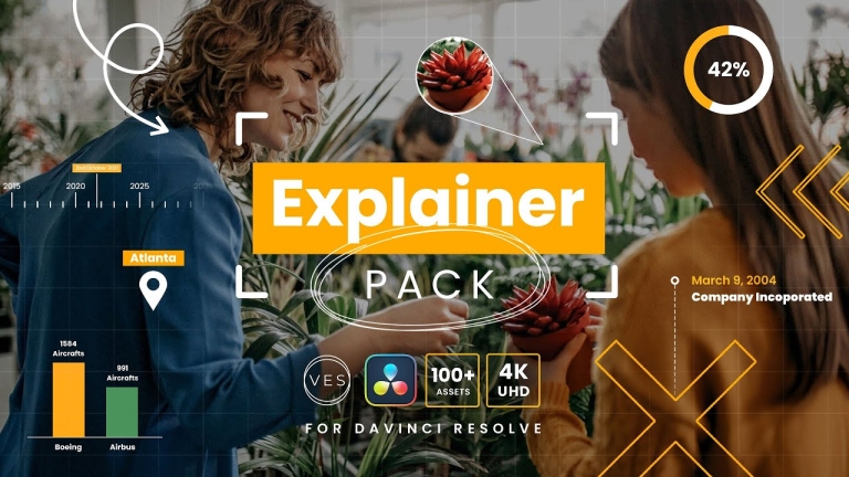 Explainer Pack by VES: 100+ анимированных шаблонов для DaVinci Resolve ...